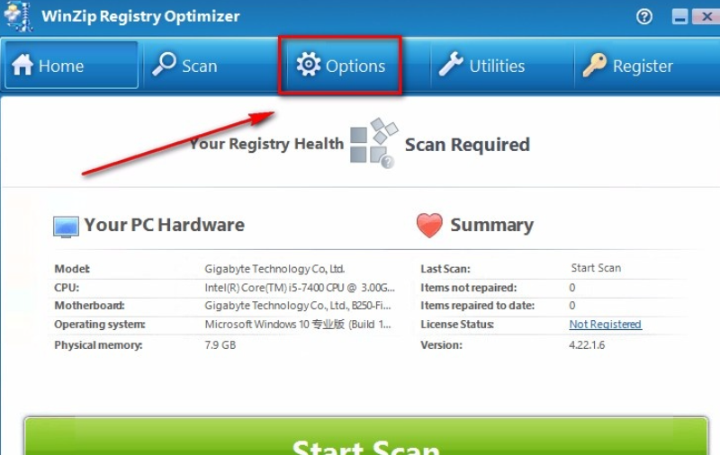 WinZip Registry Optimizer更改为中文界面教程分享