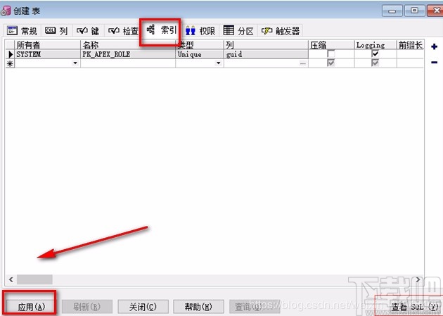 pl/sql developer创建表的方法