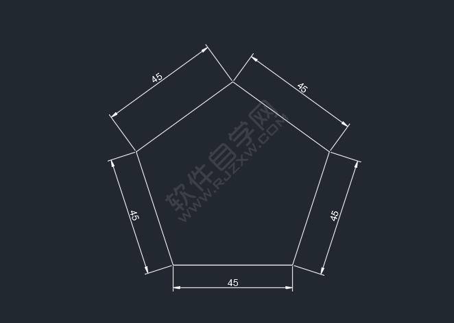 cad怎么画指定长度的多边形