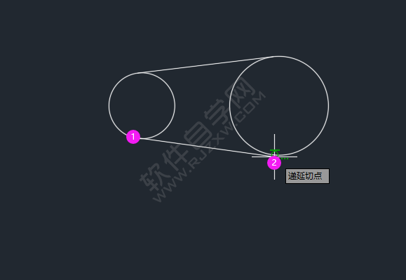 cad2018切线怎么画