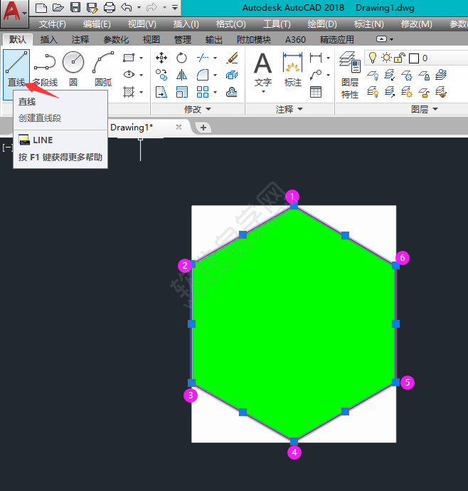 cad2018怎么插图片描图的方法