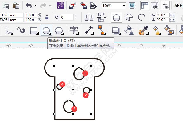 CorelDRAW画卡通面包