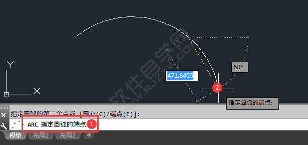 CAD如何绘制圆弧的方法