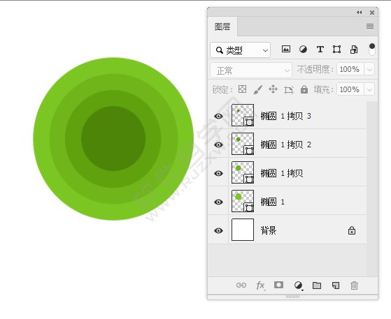 ps圆形怎么做出层次感