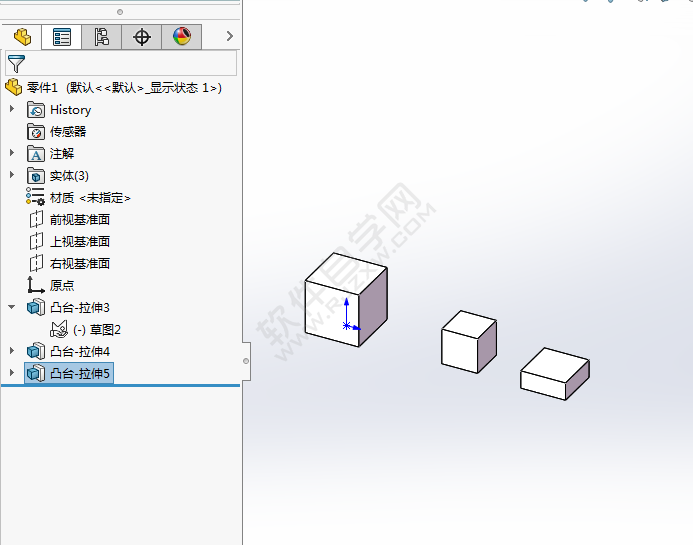 solidworks拉伸不同厚度