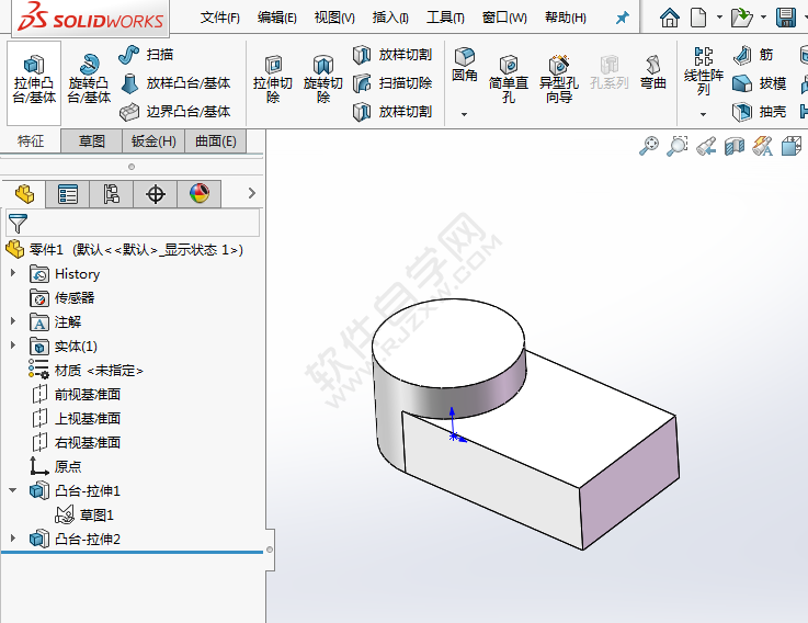 solidworks怎么部分拉伸