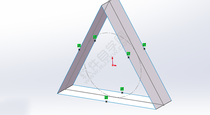 SolidWorks缠绕三角环零件的步骤