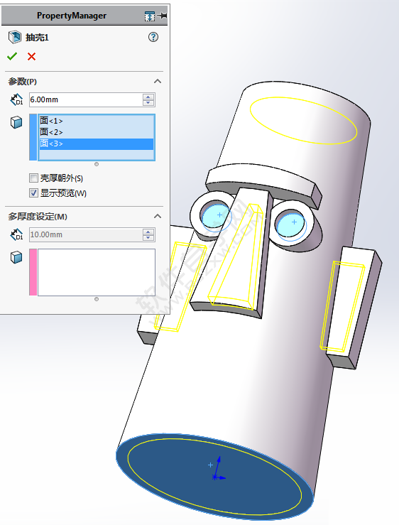 SolidWorks画一个章鱼哥的房子