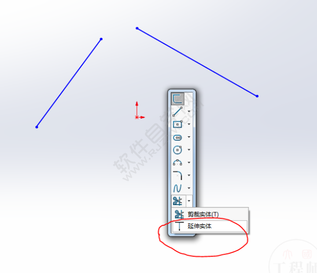 SolidWorks如何把两根样条曲线变成一根