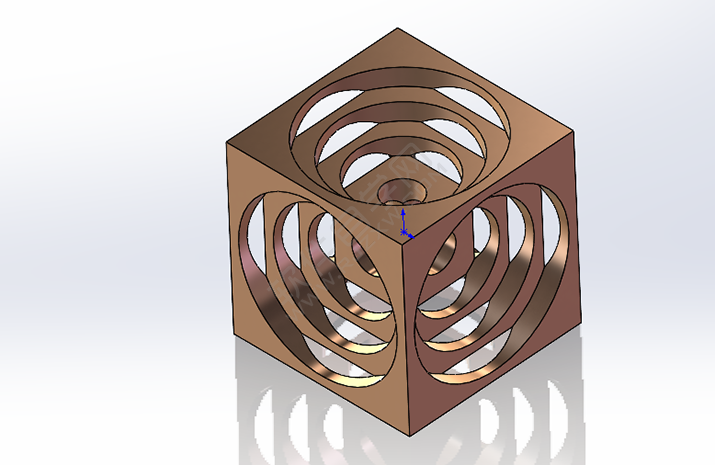 SolidWorks艺术立方体零件的做题步骤