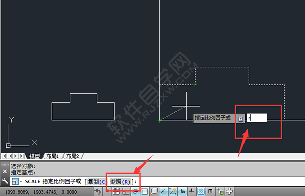 在CAD中怎么把对象放大