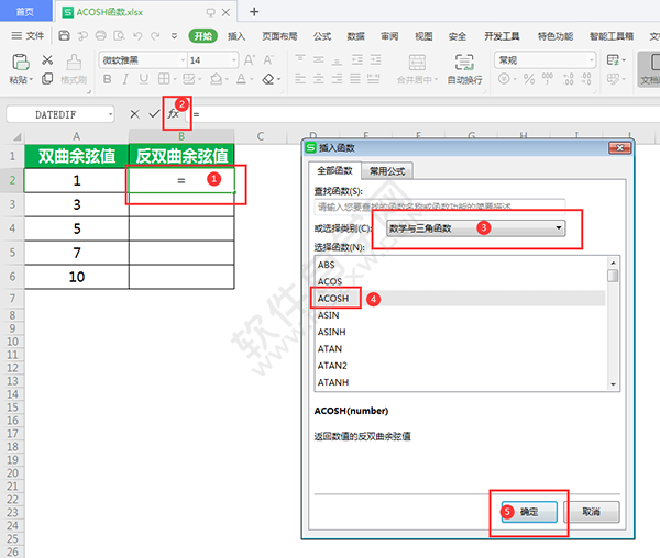 acosh函数是什么意思