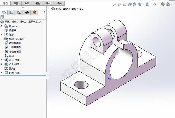 solidworks新手怎么用对称拉伸实体