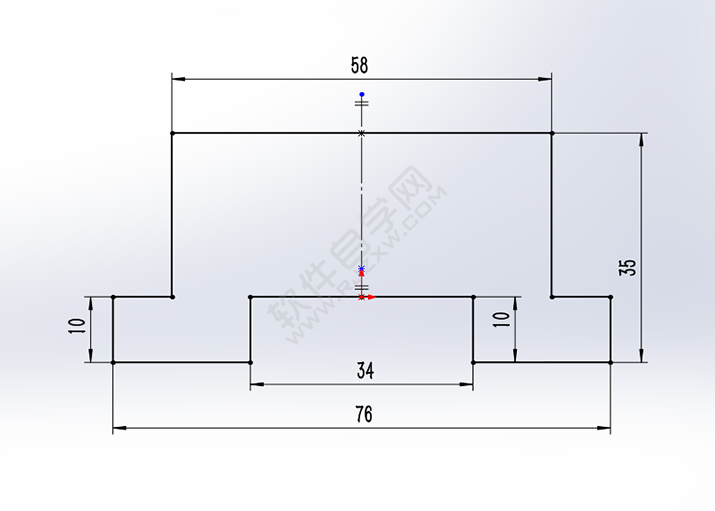 solidworks对称拉伸与镜像做实体