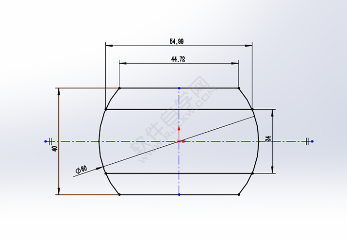 solidworks给零件开半圆糟口的方法