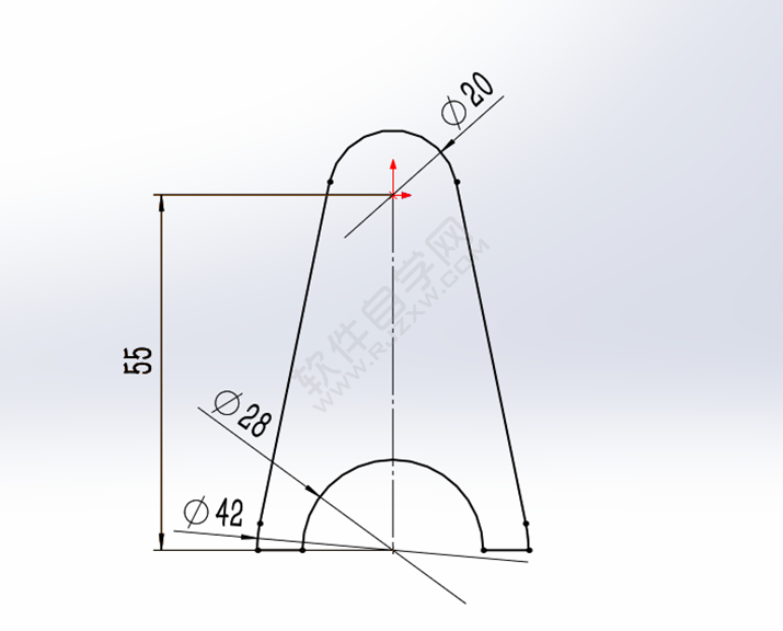 solidworks对称拉伸画实体的方法