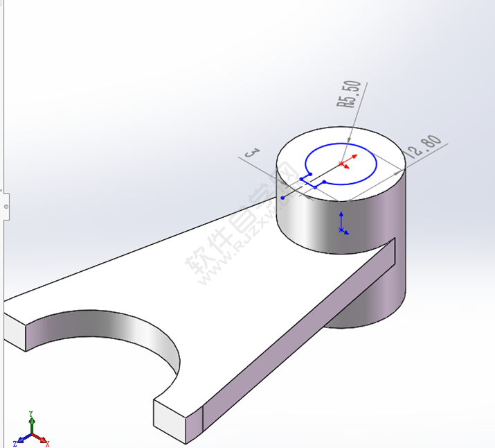 solidworks对称拉伸画实体的方法