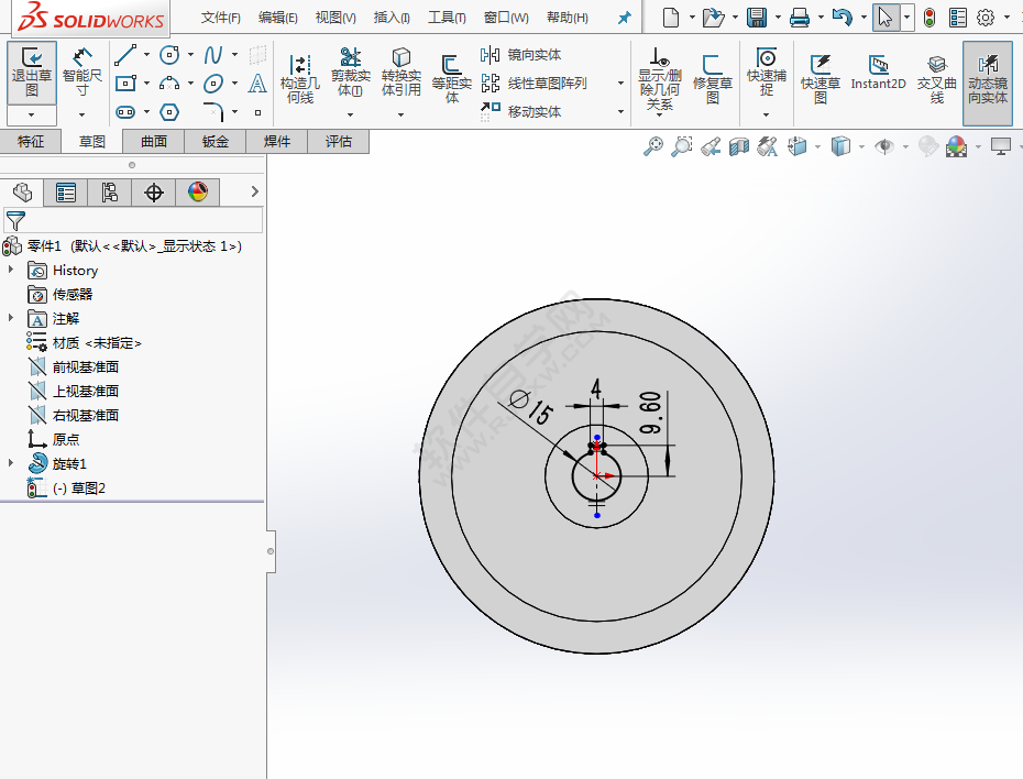 怎么用solidworks旋转与拉伸切除特征做滚轮