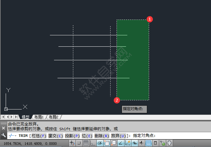 在CAD中怎么快速修剪