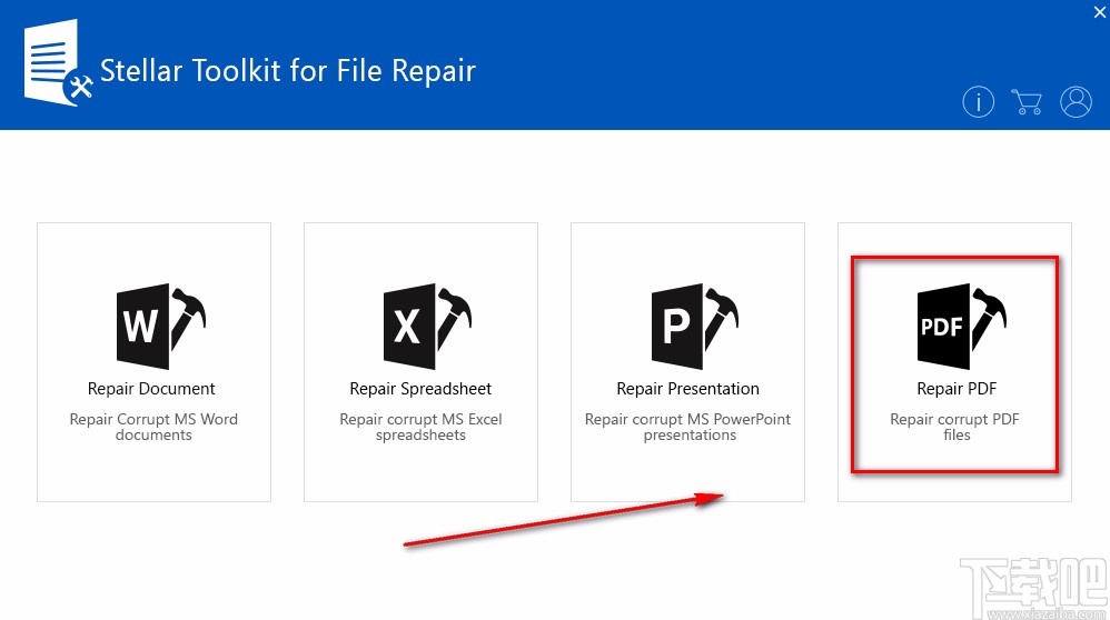 Stellar Toolkit for File Repair修复PDF文件的方法