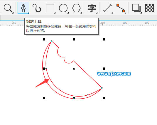 西瓜简笔画怎么用CDR绘制