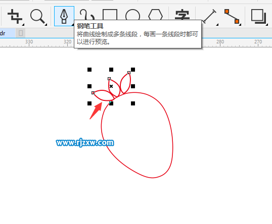 用CDR怎么画草莓简笔画