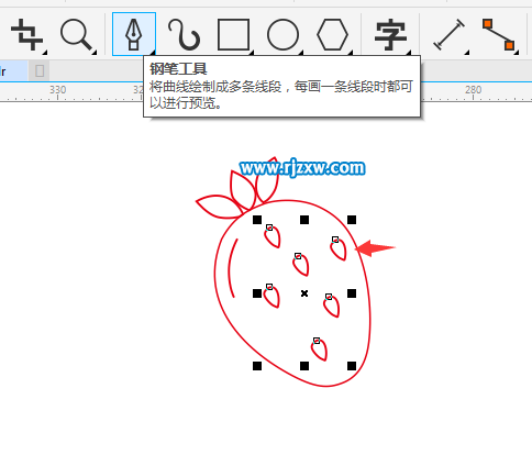 用CDR怎么画草莓简笔画