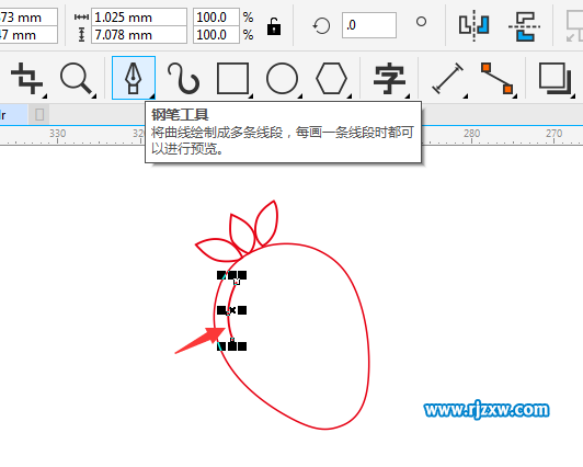 用CDR怎么画草莓简笔画