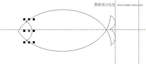 使用CorelDRAW X6的圆形工具绘制小鱼