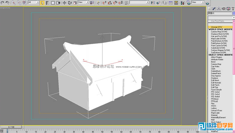 教你用3DSMAX制作游戏场景的小屋进行烘焙贴图