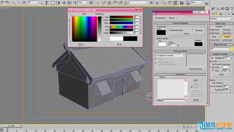 教你用3DSMAX制作游戏场景的小屋进行烘焙贴图