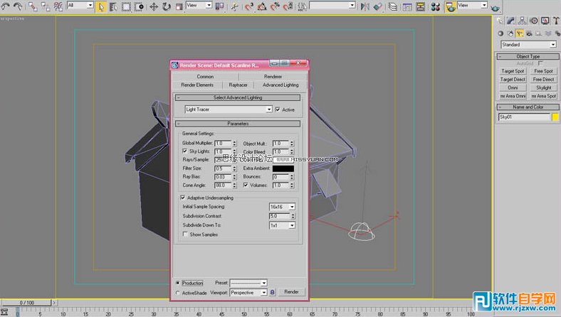 教你用3DSMAX制作游戏场景的小屋进行烘焙贴图