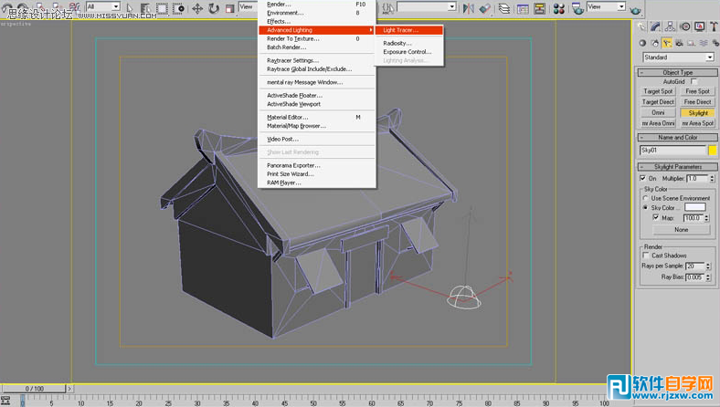 教你用3DSMAX制作游戏场景的小屋进行烘焙贴图