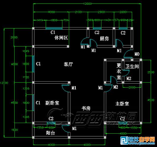 教你怎么用CAD绘制室内平面图