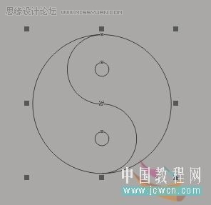 教你怎么用CorelDRAW的圆工具绘制太极图