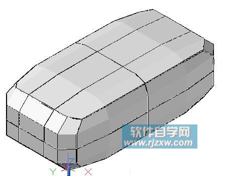 用AutoCAD【网格建模】面板打造沙发