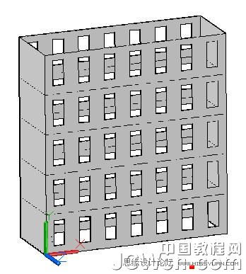 用AutoCAD 2011的曲面命令绘制楼房