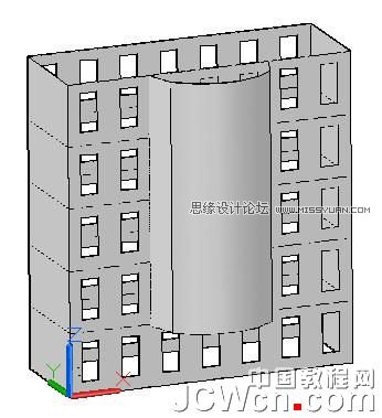 用AutoCAD 2011的曲面命令绘制楼房