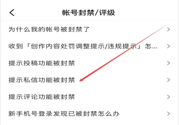 抖音私信被系统永久封禁怎么开禁